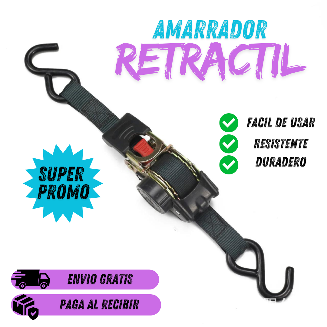 Amarrador para trailers y carga retractil