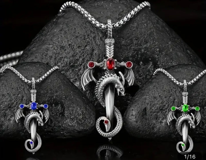 🔥Collar espada de dragon🔥¡2x1!